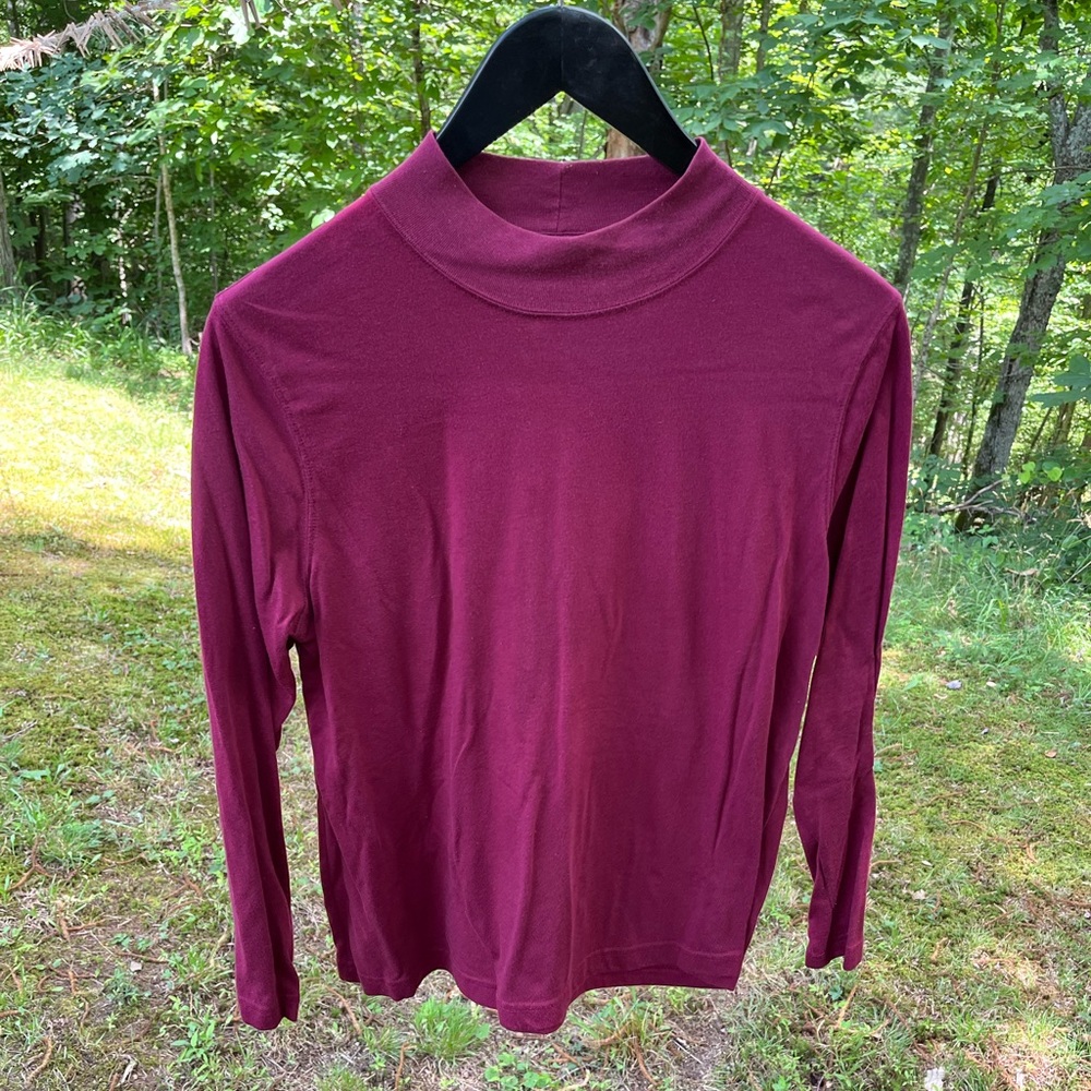 Large Christopher & Banks mauve colored mock turtleneck